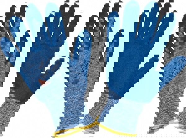 Series 11-920 General Purpose Work Gloves: Medium, Nitrile-Coated Heather Nylon